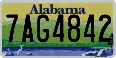 AL license plate 7AG4842
