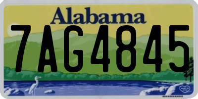 AL license plate 7AG4845
