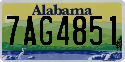 AL license plate 7AG4851