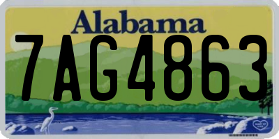 AL license plate 7AG4863