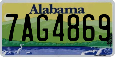 AL license plate 7AG4869