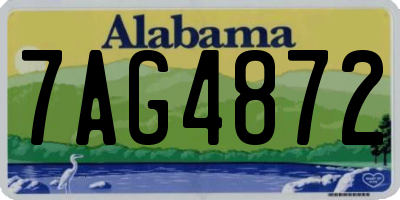 AL license plate 7AG4872