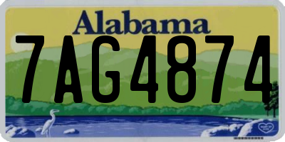 AL license plate 7AG4874