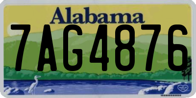 AL license plate 7AG4876