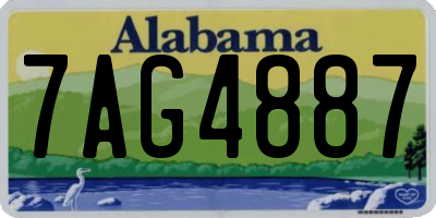 AL license plate 7AG4887