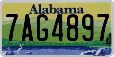 AL license plate 7AG4897