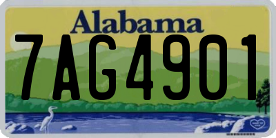 AL license plate 7AG4901