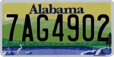 AL license plate 7AG4902