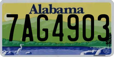AL license plate 7AG4903
