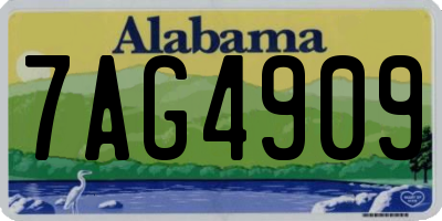 AL license plate 7AG4909