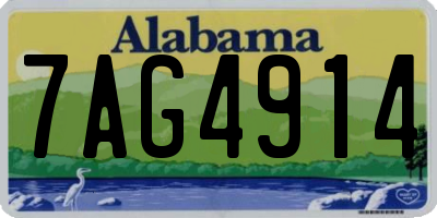 AL license plate 7AG4914