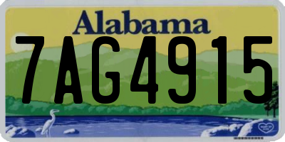 AL license plate 7AG4915