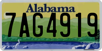 AL license plate 7AG4919
