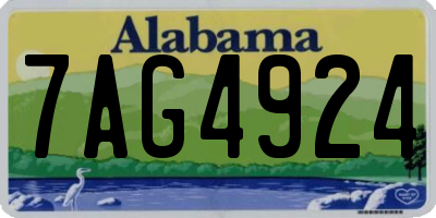 AL license plate 7AG4924