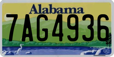 AL license plate 7AG4936