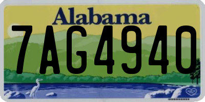 AL license plate 7AG4940