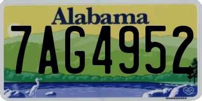 AL license plate 7AG4952