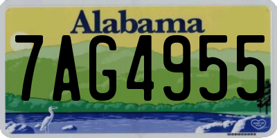 AL license plate 7AG4955