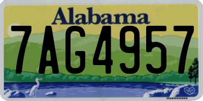 AL license plate 7AG4957