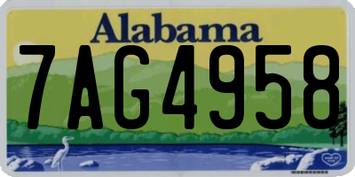 AL license plate 7AG4958