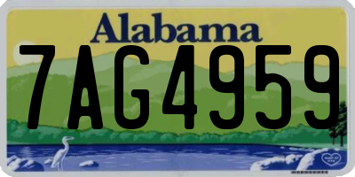 AL license plate 7AG4959
