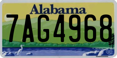 AL license plate 7AG4968