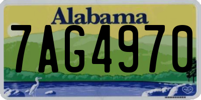 AL license plate 7AG4970
