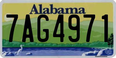 AL license plate 7AG4971