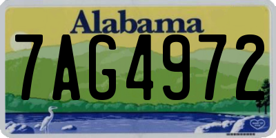 AL license plate 7AG4972