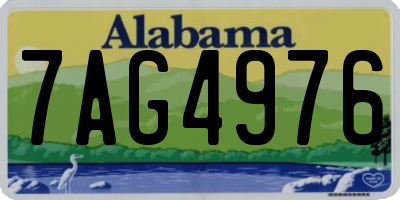 AL license plate 7AG4976