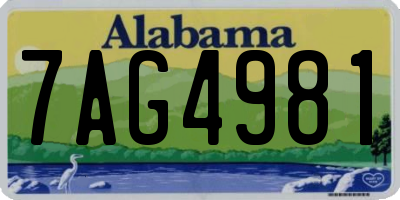 AL license plate 7AG4981
