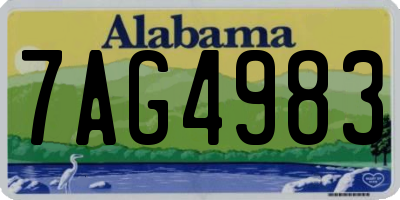 AL license plate 7AG4983