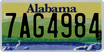 AL license plate 7AG4984