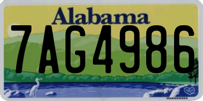 AL license plate 7AG4986