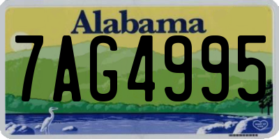 AL license plate 7AG4995