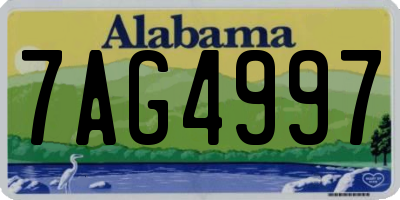 AL license plate 7AG4997