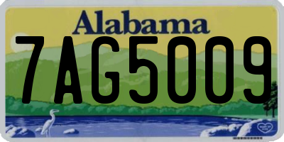 AL license plate 7AG5009