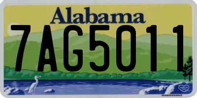 AL license plate 7AG5011