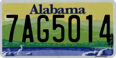 AL license plate 7AG5014