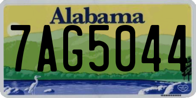 AL license plate 7AG5044