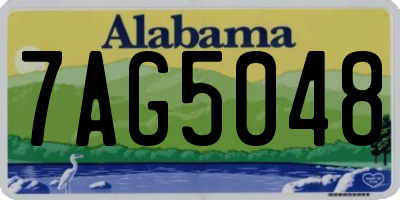 AL license plate 7AG5048