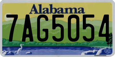 AL license plate 7AG5054