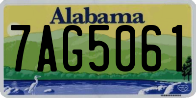 AL license plate 7AG5061