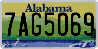 AL license plate 7AG5069