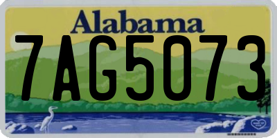 AL license plate 7AG5073