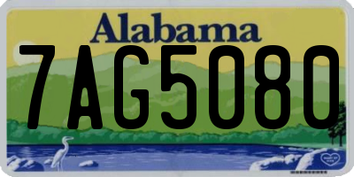 AL license plate 7AG5080