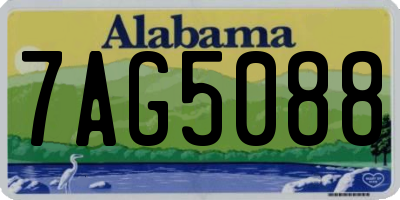 AL license plate 7AG5088