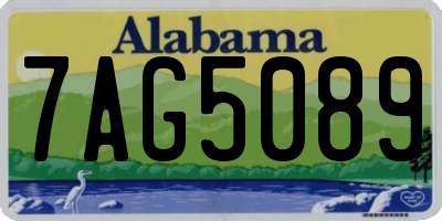 AL license plate 7AG5089