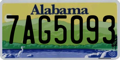AL license plate 7AG5093