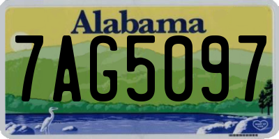 AL license plate 7AG5097